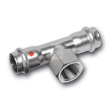 Trójnik SANHA NiroTherm Press stal nierdzewna 108 mm x 3/4'' x 108 mm (zw x GW x zw)