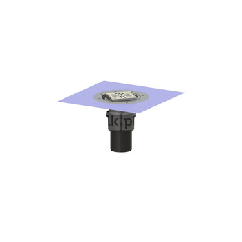 Wpust Ecoguss, DN100, odpł. pionowy, z nasadką Variofix i kratką szczel/ramą nierdz. 120x120