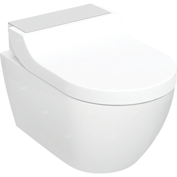 Urządzenie WC z funkcją higieny intymnej Geberit AquaClean Tuma Comfort, wisząca miska WC: Miska ustępowa: biały / KeraTect, Panel dekoracyjny: stal nierdzewna szczotkowana