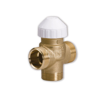 Zawór 3-drogowy Dn 15 kvs=0,63 płaskouszczlniany VALVOLA FANCOIL 2V 1/2" KV0,63 PN16