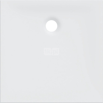 Brodzik kwadratowy Geberit Nemea: 80x80x3.5cm, Biały / Matowy