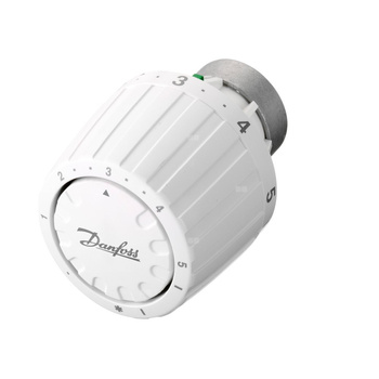 Głowica termostatyczna prosta do zaworów do instalacji grzewczych DANFOSS, zakres reg. 26 … 5'C, przyłącze Zacisk 26, kolor biały (RAL9016), zabezpieczenie przed zamarzaniem