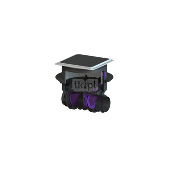 Automatyczny zawór przeciwzalewowy Staufix SWA zabudowa w płycie bez króćca dopływowego i odpływowego z pokrywą czarną