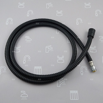 WĄŻ NATRYSKU G1/2- M15x1, L1500 MM DO BAT. MOKAIT WANNOWEJ 4-OTWOROWEJ, BLACK