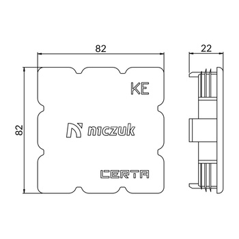Zaślepka ZP profilu KE CZPKE