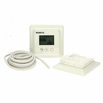 Podtynkowy termostat z wyswietlaczem LCD o sterowania ogrzewaniemelektrycznym  WAT WATTSTEMP 760 2F + S W 