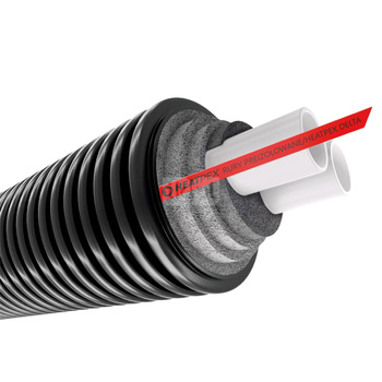 Rura preizolowana HEATPEX DELTA PEX HEAT DUO 2 x pex-a 25 x 25 / 125 mm, izolacja pe