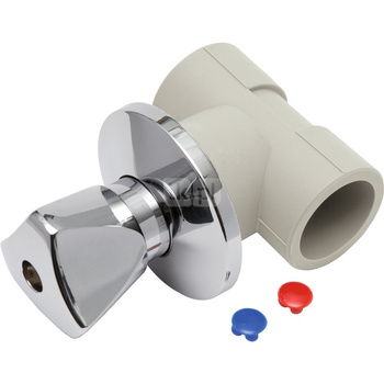 Zawór grzybkowy podtynkowy z pokrętłem PP-R - 20