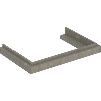 Nasadzany blat Geberit Citterio pod umywalkę: Dąb szarobrązowy, Szerokość umywalki=75cm