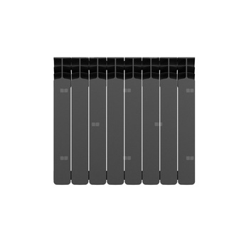 Grzejnik żeberkowy GAVIA 50 PLUS aluminium, podłączenie boczne 575 x 644 mm, kolor czarny, moc 938.6 W