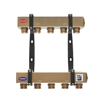 Rozdzielacz do instalacji c.o. QIK stal GW 1'', 3-obieg. GZ 3/4''