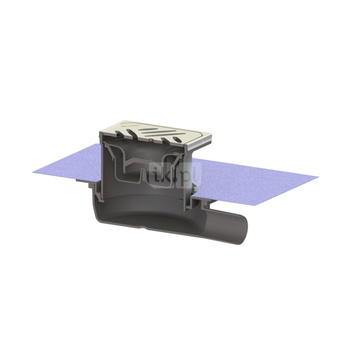 Wpust Ultraflat 79 DN 40 z nasadką z rusztem szczelinowym z L&L