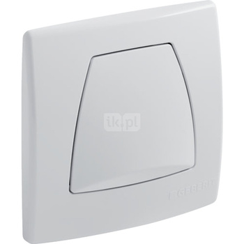 Przycisk uruchamiający Geberit Twinline, do zaworu spłukującego do pisuarów z pneumatycznym uruchamianiem spłukiwania: Biały-alpin