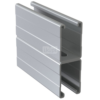 Szyna montażowa podwójna NICZUK SDMH, gr. 2.5 mm, dł. 3000 mm, stal nierdzewna (ocynk galwaniczny)