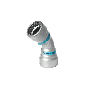 Łuk 45' SANHA Heavy Steel Press, stal (cynk/nikiel), 1 1/2'' (zw x zw)