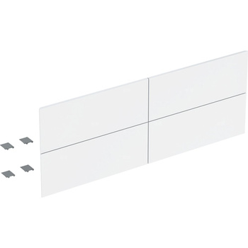 Zestaw frontów szuflad do dolnej szafki pod umywalkę z czterema szufladami GEBERIT ONE, kol. biały wysoki połysk