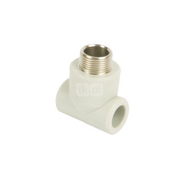 Trójnik Concept By SIGMA-LI PP 20 mm x 1/2'' x 20 mm (połączenie zgrzewane x GZ x połączenie zgrzewane), kolor biały