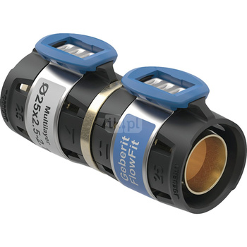 Złączka przejściowa GEBERIT FlowFit, 20 mm (łącznik zaprasowywany x łącznik zaprasowywany)