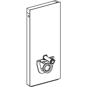 Moduł sanitarny do WC wiszącego GEBERIT Monolith, 1140 mm x 505 mm x 106 mm, regulacja wysokości, front: imitacja betonu, bok: czarny