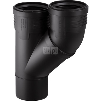 Trójnik GEBERIT Silent-PP PP 90 mm x 90 mm x 90 mm (mufa z tworzywa sztucznego do spawania/zgrzewania x króciec z tworzywa sztucznego do spawania/zgrzewaniania x mufa z tworzywa sztucznego do spawania/zgrzewania)