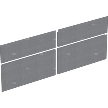 Zestaw frontów szuflad do dolnej szafki pod umywalkę GEBERIT Xeno², kol. szary szer.1400 mm
