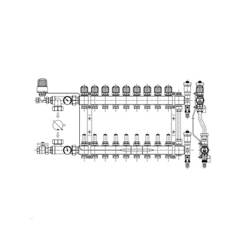 PHA-108 4-obwodowy PN6 Rozdzielacz CuZn