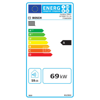 Kocioł gazowy jednofunkcyjny BOSCH TERMOTECHNIKA CONDENS GC7000F 75 l kondensacyjny stojący 69 kW