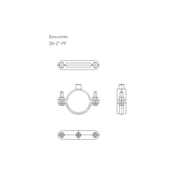 Obejma mocująca masywna NICZUK DN 58-61 mm 2