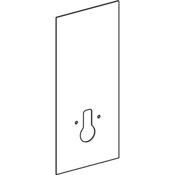 Okładzina przednia do modułu sanitarnego Geberit Monolith do wiszącej miski WC, 114 cm: Czarny / Szkło