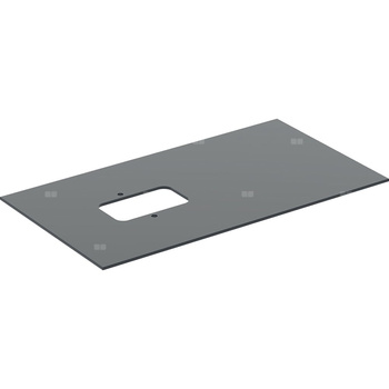 Szklana półka Geberit do dolnej szafki pod umywalkę stawianą na blat Citterio: Czarny, Szerokość umywalki=90cm