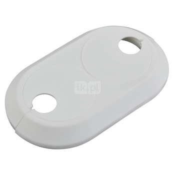 Rozeta podwójna FERRO do rury 22 mm, mosiądz, kolor: biały