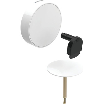 Zestaw wykończeniowy Geberit Split d52, do zestawu odpływowo-przelewowego do baterii podtynkowej: Biały-alpin