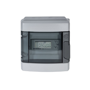 Sterownik Euroster E10M w obudowie natynkowej - sterownik siłownika zaworu mieszającego i pompy c.o. z funkcją sterowania źródłem ciepła