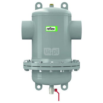 Separator mikropęcherzy REFLEX D 168.3 R, 10 bar / 110'C, z kołnierzem rewizyjnym, kolor: szary