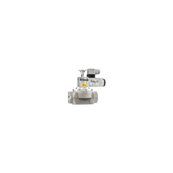 Zawór odcinający, gaz ziemny/propan-butan, zawór elektromagnetyczny grzybkowy gwintowany, 3/4", DN20, cewka 12V, Pmax 0,25 bar
