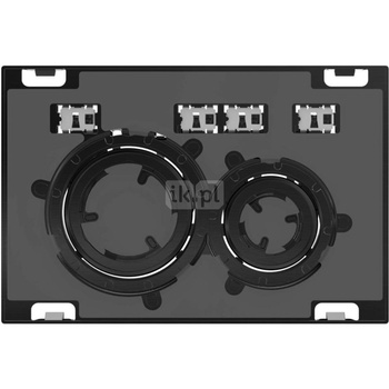 Przycisk uruchamiający Geberit Sigma50, przedni, uniwersalny , pierścienie: czarny chrom, okrągły