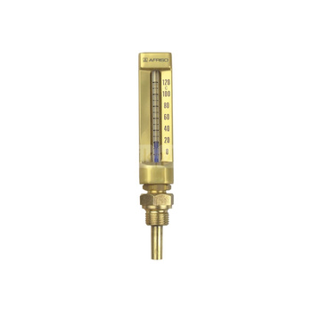 Termometr szklany AFRISO VMTh 110 aluminium 0-160'C GZ 1/2'', poł. z dołu 160 mm
