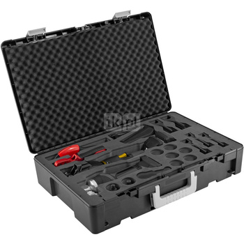 Komplet narzędzi akumulatorowych ultraLINE - kielichownica, praska+głowice PE16-20,AL25