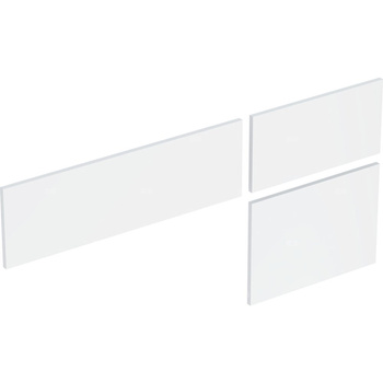 Zestaw frontów szuflad (3 szt.) do dolnej szafki pod umywalkę stawianą na blat variform GEBERIT, kol. biały wysoki połysk szer.1200 mm