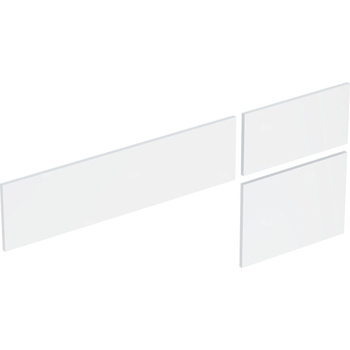 Zestaw frontów szuflad (3 szt.) do dolnej szafki pod umywalkę stawianą na blat variform GEBERIT, kol. biały wysoki połysk szer.1350 mm