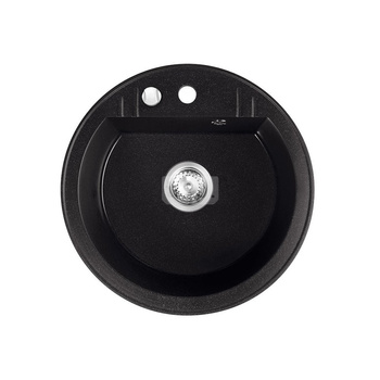 MEZZO II zlewozmywak granitowy 1-komorowy fi51, grafit