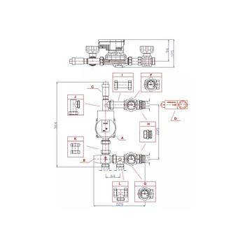 Grupa pompowa RUMET W40 VTA322 Kvs 1,6
