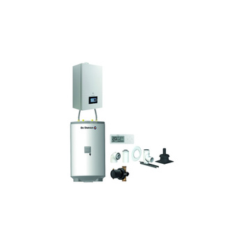 Pakiet - Kocioł gazowy jednofunkcyjny DE DIETRICH Virtuens Smart 15 kondensacyjny wiszący 2.6 - 16.3 kW + RegulatorAD248P + Zestaw powietrzno-spalinowy szachtowyBazowy PP/Alu fi 60/100 na fi 80 + Zasobnik c.w.uAQUAvie125 + Filtr magnetyczny XS90 A