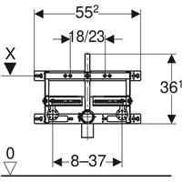 Stelaż podtynkowy Geberit Kombifix do bidetu, uniwersalny
