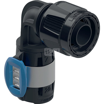 Kolano przejściowe 90' GEBERIT FlowFit, PPSU, 1/2'' x 16 mm (łącznik zaprasowywany x łącznik masterfix)