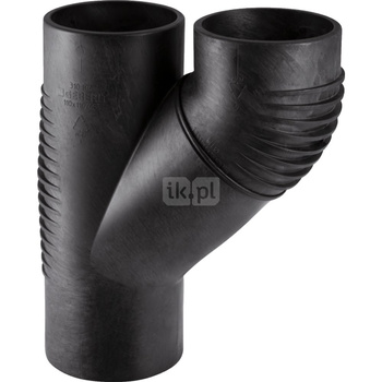 Trójnik GEBERIT Silent-db20 PE 110 mm (króciec z tworzywa sztucznego do spawania/zgrzewania x króciec z tworzywa sztucznego do spawania/zgrzewania x króciec z tworzywa sztucznego do spawania/zgrzewania), kolor czarny