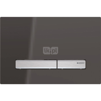 Przycisk uruchamiający Geberit Sigma50, przedni, szkło dymione, prostokątny