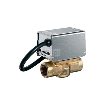 Zawór przelotowy dwustanowy, 3/4" gw. wewn., z napędem 230Vac z kablem 1m, kvs 6,9
