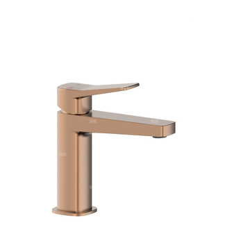 Bateria Malaga, umywalkowa, stojąca ze spustem klik-klak, PVD brushed rose gold