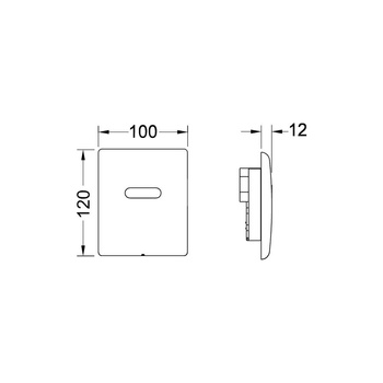 Mechanizm spłukujący elektroniczny TECEplanus do pisuaru, zasilany 230/12V, biały matowy